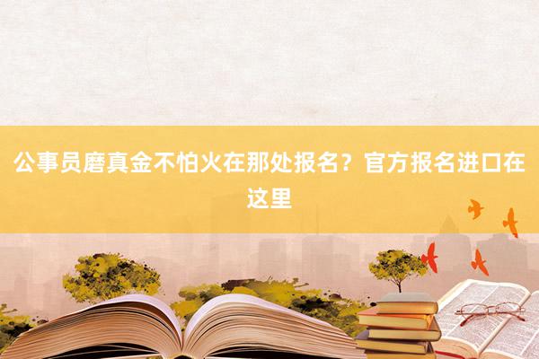 公事员磨真金不怕火在那处报名？官方报名进口在这里